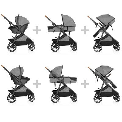 Evenflo Shyft Intuiti Travel System Featuring Revolve180 LiteMax NXT - Fossil Gray (LOCAL PICKUP ONLY)