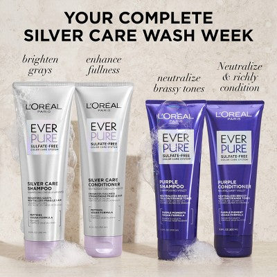L'Oreal Paris EverPure Silver Care Shampoo for Gray Hair - 8.5 fl oz