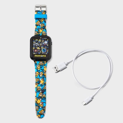 Boys' Despicable Me Minions Interactive Smartwatch - Blue/Yellow/Black: Digital Display, Resin Band