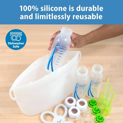 Dr. Brown's Silicone Microwave Sterilizer Steam Bag: Grip Handle, Reusable, BPA-Free
