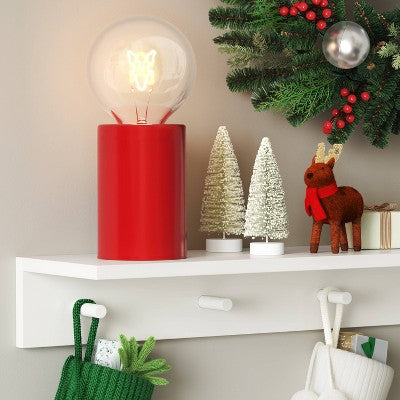 Reindeer Warm Christmas White Filament Bulb with Metal Cylinder Base Battery Operated - Wondershop