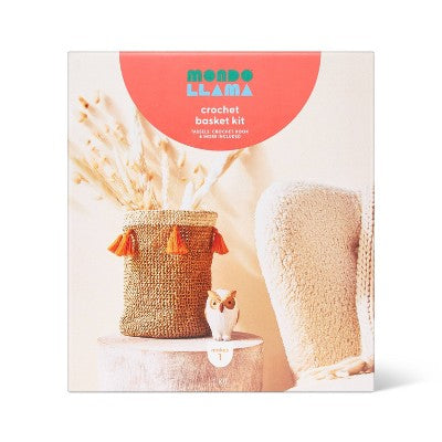 Crochet Rafia Basket Craft Kit Elevated - Mondo Llama