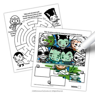 Universal Monsters Halloween Imagine Ink Book