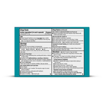 Prevacid 24 HR Lansoprazole Acid Reducer Delayed-Release 15 mg- PPI for Complete Heartburn Relief - 42 Capsules