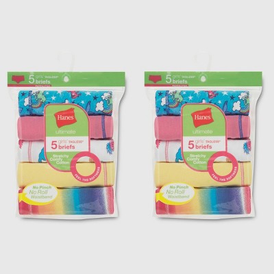 Hanes Premium Girls' 5+5 Bonus Pack Briefs - 14