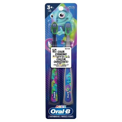 Oral-B Kids' Manual Toothbrush with Extra Soft Color Changing Bristles - 2ct