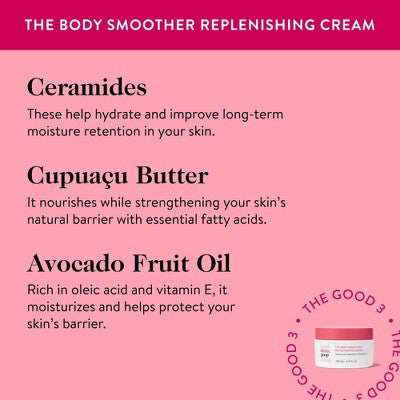 good.clean.goop beauty The Body Smoother Replenishing Moisturizer Cream with Ceramides and Niacinamide - 4 fl oz