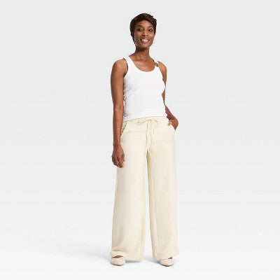 Women's Slim Fit Hardware Ribbed Tank Top - A New Day White XS