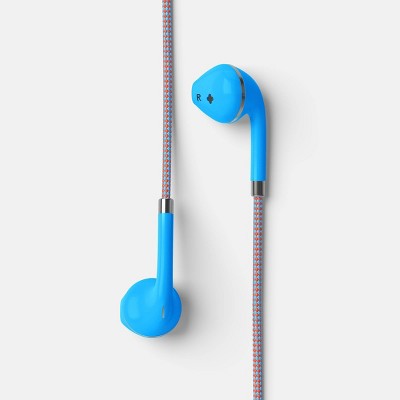 Wired Earbuds - heyday Bright Blue: Built-In Microphone, In-Ear Design