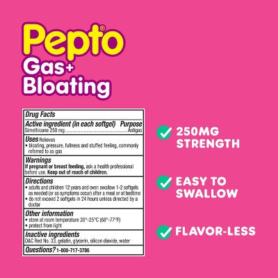 Pepto-Bismol Bloating Relief Swallowable Tablets - 24ct
