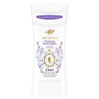Dove Beauty Limited Edition Bridgerton Antiperspirant & Deodorant Stick - Whispering Wisteria - Orchids & Champagne Scent - 2.6oz