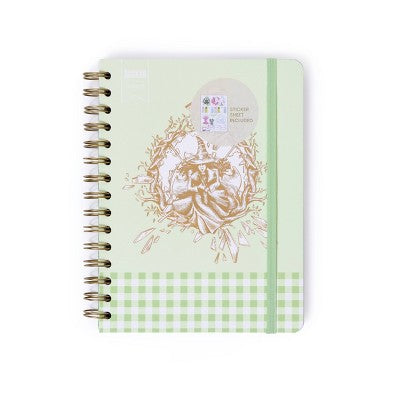 Wicked x Yoobi Journal Elphaba 6"x8" Lined Spiral Softcover Notebook with Elastic Band and Sticker Sheet 200 Lined Pages