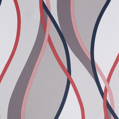48"x63" No. 918 Semi-Sheer Intersect Ogee Wave Print Grommet Curtain Panel Nickel: Room Darkening Polyester Panel