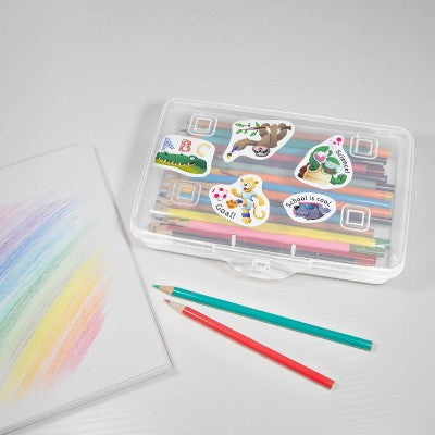 Sterilite Flat Top Pencil Box Clear