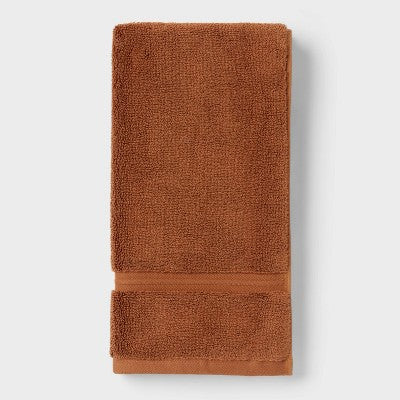 2pk Spa Plush Hand Towel Set Caramel - Threshold
