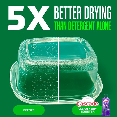 Cascade Clean + Dry Booster Dishwasher Rinse Aids - 16 fl oz