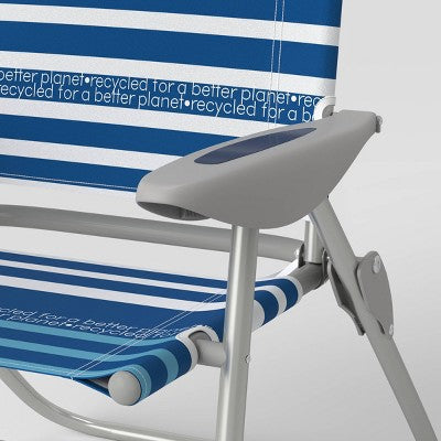 Ocean Zero Sun Block Chair Blue White light Blue Stripe (LOCAL PICKUP ONLY)
