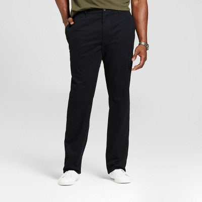Men's Tall Athletic Fit Chino Pants - Goodfellow & Co Black 30