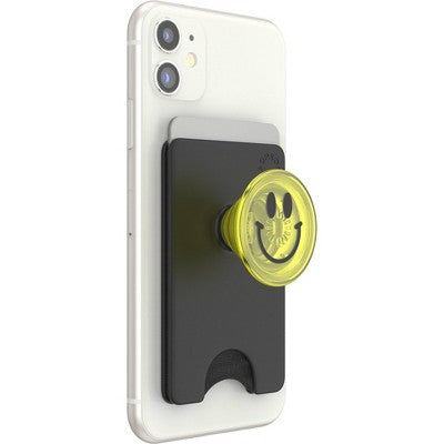 PopSockets PopWallet with PopGrip Cell Phone Grip & Stand - Tie Dye Smiley