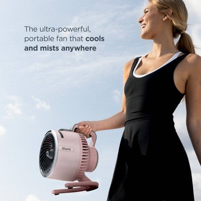 Shark FlexBreeze HydroGo Ultra-Powerful Portable Fan Mists Indoors and Outdoors FA05BL Glacier