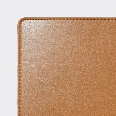 Faux Suede and Leather Laptop Sleeve with Built-In Mouse Pad Brown - Threshold