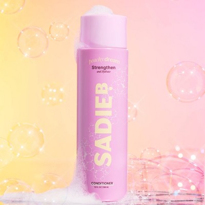SadieB Peachy Dream - Strengthen & Hydrate Conditioner - 10 oz: For All Hair Types, Sulfate-Free, Daily Use