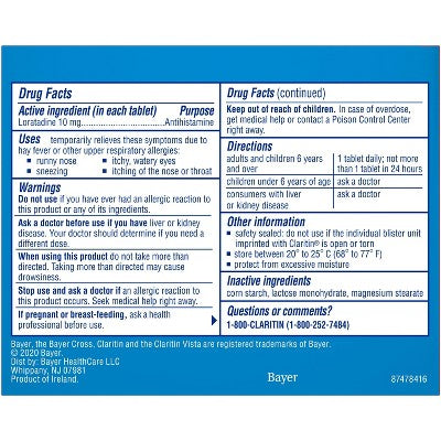 Claritin Allergy Relief 24 Hour Non-Drowsy Loratadine Tablets - 5ct