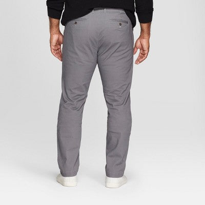 Men's Big & Tall Slim Fit Chino Pants Thundering Gray 36x36