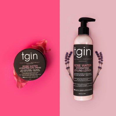 TGIN Rose Water Hydrating Curl Cream - 12 fl oz: Moisturizing, Textured Hair, Curl Enhancer Cream