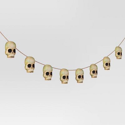 6' Styrofoam Skulls Halloween Decorative Garland - Hyde & EEK! Boutique