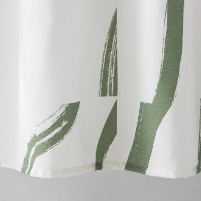 Fabric Painted Strokes Shower Curtain Green - Room Essentials