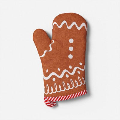 Christmas Gingerbread Cotton Oven Mitts - Wondershop