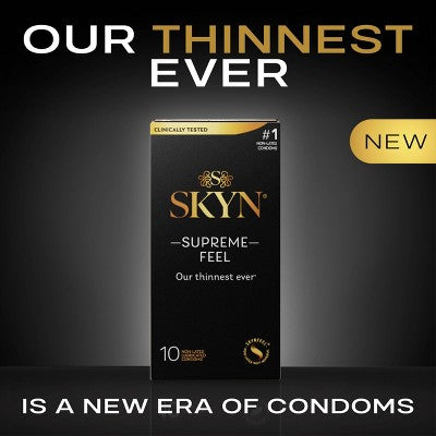 SKYN Supreme Non-Latex Lubricated Condoms - 10ct EXP 12/31/2027