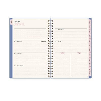 Blue Sky Brook Gossen Planner with Pocket 5"x8" Weekly/Monthly Wirebound (15 Month) Flower Flow Undated