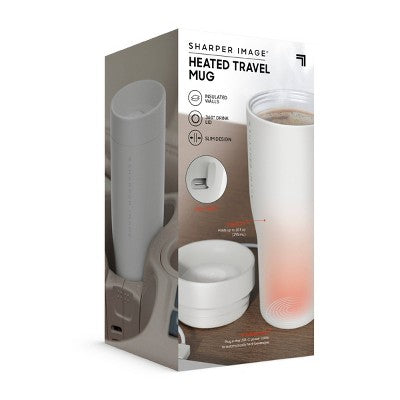 Sharper Image Heated Travel Mug White