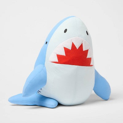 Shark Soothing Weighted Plush Kids' Throw Pillow Blue - Pillowfort