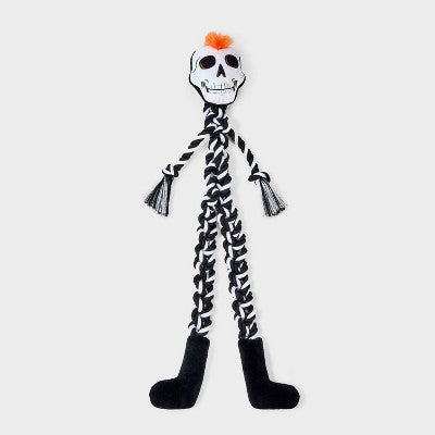23" Skeleton Dog Rope Plush Toy - Boots & Barkley