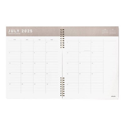 Altitude Supplies 8.5"x11" Monthly Planner, July 2025 to June 2026, Dark Sage Grid