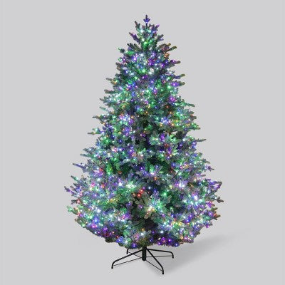 Philips 7.5' Lit Balsam Teardrop Bicolor Multi Function Twinkle Led Lights Autoconnect Foot Pedal with Remote Control (LOCAL PICKUP ONLY)