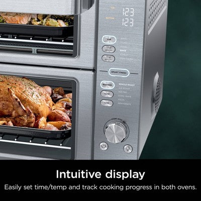Ninja Double Stack XL Countertop Oven and Air Fryer with SmartFinish & DualZone Technology DCT601: Stainless Steel, Convection Bake, Air Fry (LOCAL PICKUP ONLY)