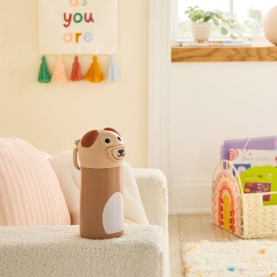 Kids' 10 fl oz Dog Animal Water Bottle - Pillowfort