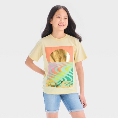 Girls' Oversized 'Soleil' Graphic T-Shirt Cat & Jack Yellow L