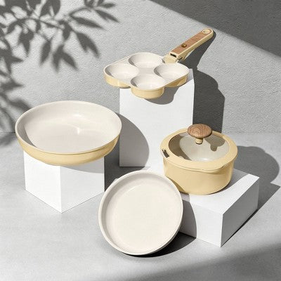 Carote 6pc Ceramic Nonstick Detachable Cookware Set Yellow