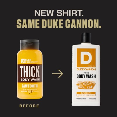 Duke Cannon Supply Co. THICK Men's Body Wash - Sawtooth - 18 fl oz: Exfoliating Liquid for Normal Skin, Whole Body Cleansing