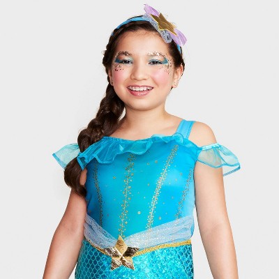Kids' Ethereal Mermaid Halloween Costume Dress with Headpiece M - Hyde & EEK! Boutique