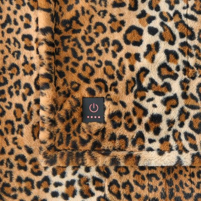 Brookstone Coziest Oversized Throw Ombre Cheetah
