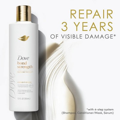 Dove Beauty Bond Strength Peptide Complex Conditioner - 12 fl oz: Sulfate-Free, Paraben-Free, Vegan Formula for All Hair Types