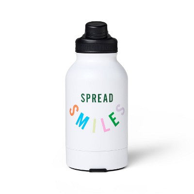 "Spread Smiles" Water Bottle with Built in Bowl - The Cuddle Collab
