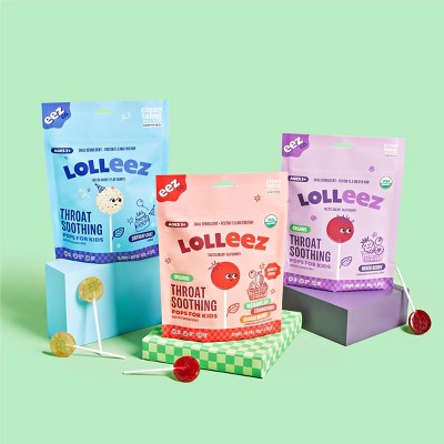 The Eez Co. Lolleez Organic Throat Soothing Pops - Mixed Berry/Elderberry - 15ct