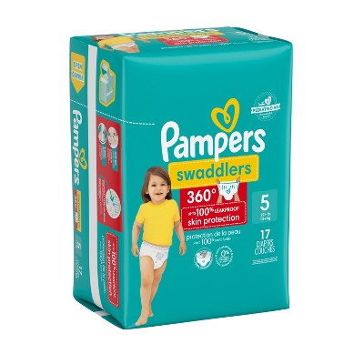 Pampers Swaddlers 360 Disposable Diapers - Size 5 - 17ct